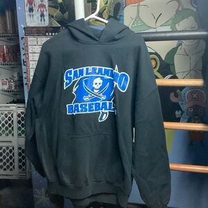 Gildan Black San Leandro Baseball Hoodie